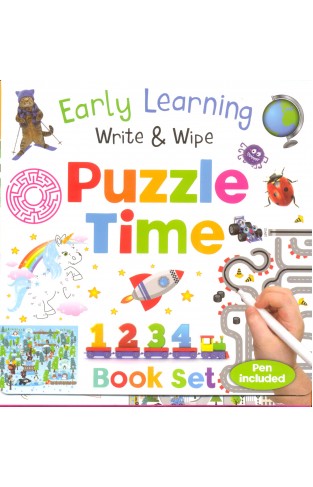 Early Learning Write & Wipe Puzzle Time (boxed Set)